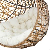 Balanço Suspenso Ninho Gota Com Suporte, Mola E Mosquetão Para Jardim - Caramelo A1 - 8