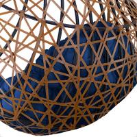 Balanço Suspenso Ninho Gota Com Suporte, Mola E Mosquetão Para área Externa - Caramelo A2 - 5