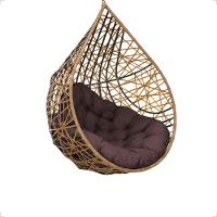 Balanço Ninho Gota Suspenso Com Mosquetão E Mola Para área De Lazer - Caramelo A4 - 10