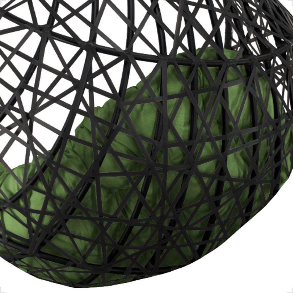 Balanço Suspenso Ninho Gota Com Mosquetão E Mola Para Quintal - Preto A5 - 6