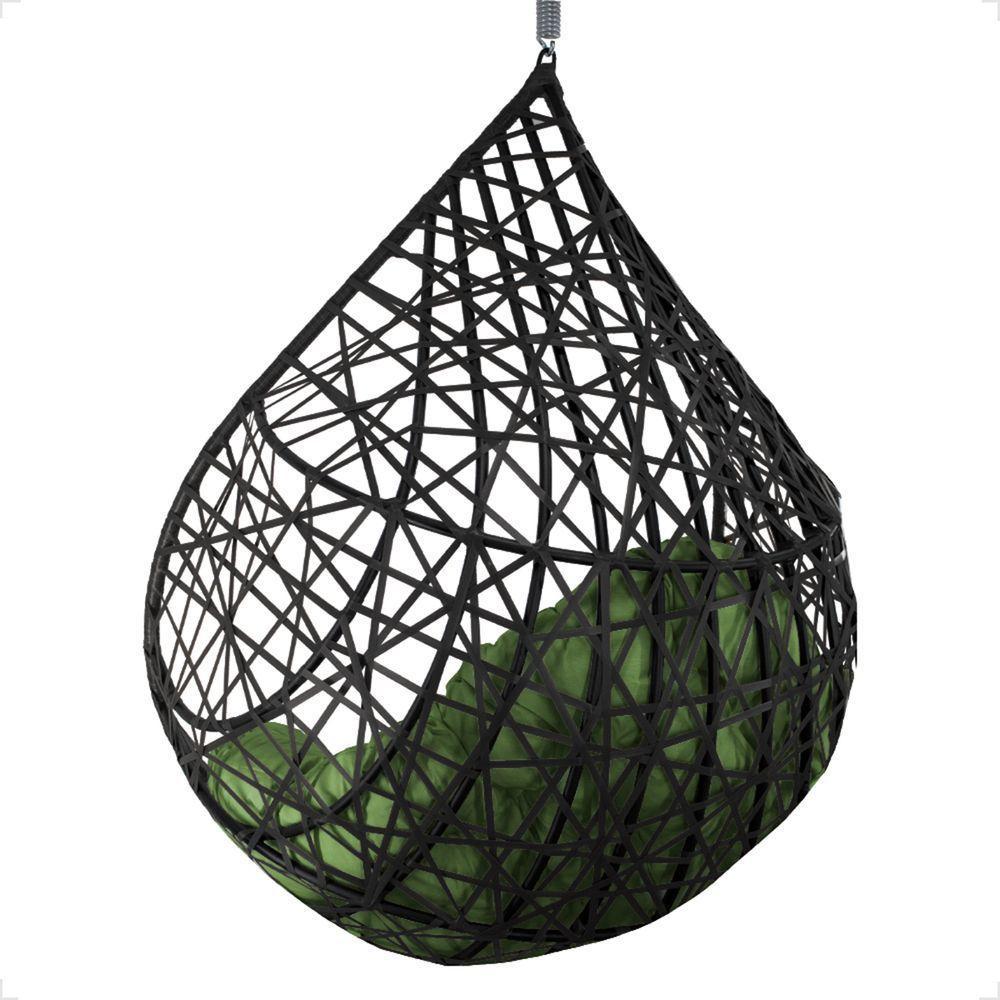 Balanço Suspenso Ninho Gota Com Mosquetão E Mola Para Quintal - Preto A5 - 9