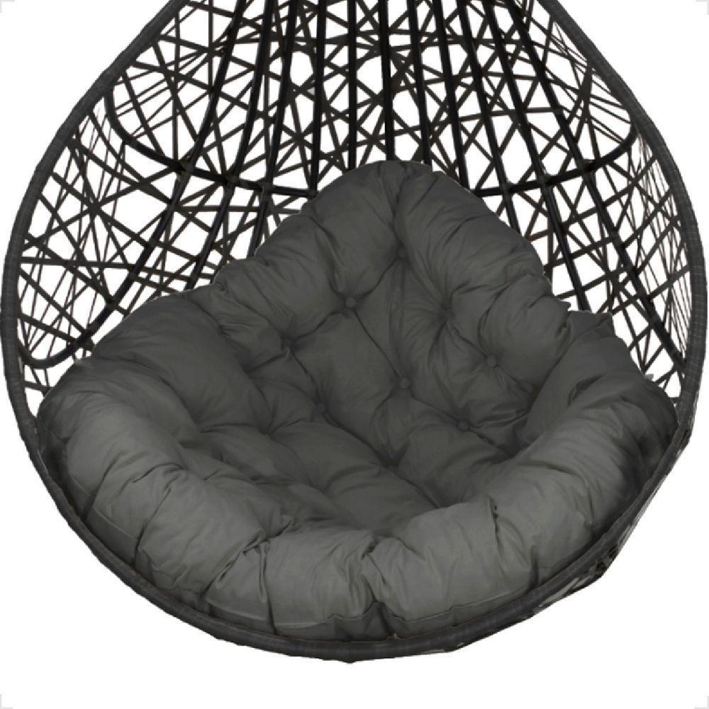 Balanço Suspenso Ninho Gota Com Suporte, Mola E Mosquetão Para Jardim - Preto A3 - 3