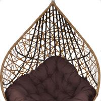 Balanço Ninho Gota Suspenso Com Mosquetão, Mola E Suporte Para Varanda - Caramelo A4 - 2