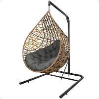 Balanço Ninho Gota Suspenso Com Mosquetão, Mola E Suporte - Caramelo A3 - 1