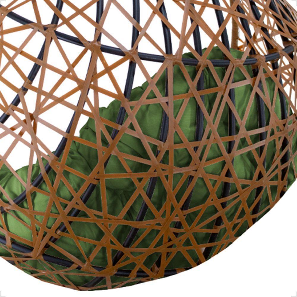 Balanço Suspenso Ninho Gota Com Mola, Mosquetão E Suporte Para Sacada - Caramelo A5 - 5