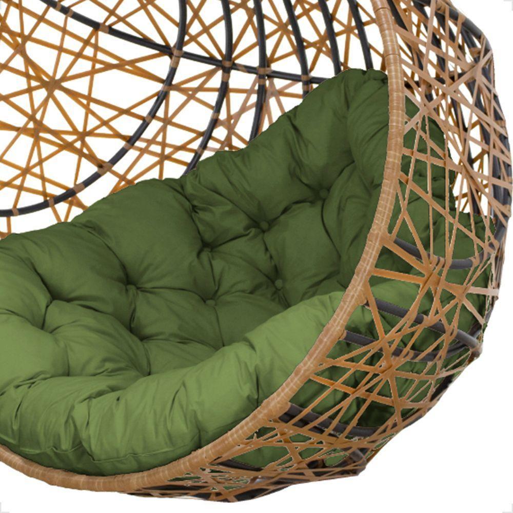 Balanço Suspenso Ninho Gota Com Mola, Mosquetão E Suporte Para Sacada - Caramelo A5 - 8