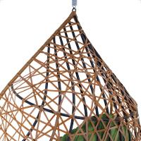 Balanço Suspenso Ninho Gota Com Mola, Mosquetão E Suporte Para Sacada - Caramelo A5