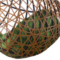 Balanço Suspenso Ninho Gota Com Mola, Mosquetão E Suporte Para Sacada - Caramelo A5 - 5