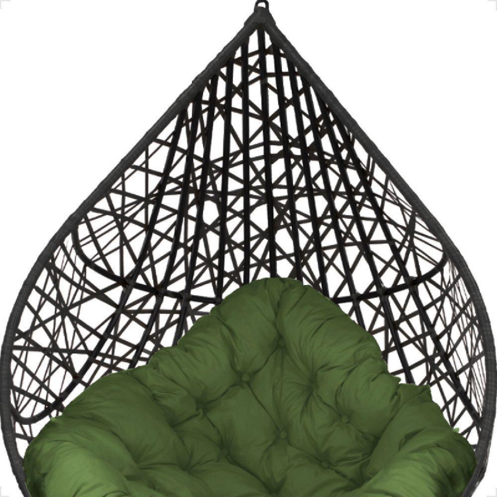 Balanço Suspenso Ninho Gota Com Mosquetão, Mola E Suporte Para Ambiente Externo - Preto A5 - 2