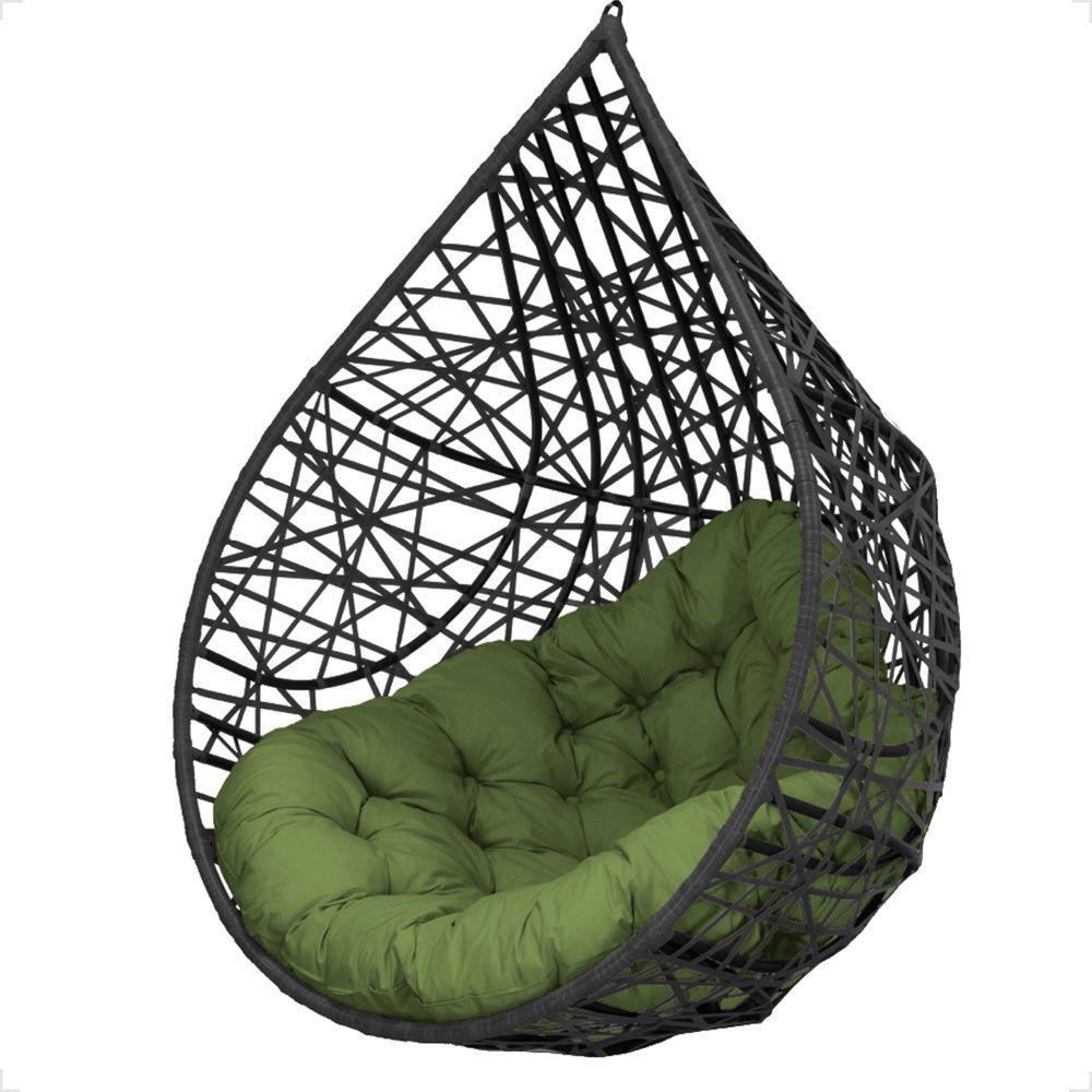 Balanço Suspenso Ninho Gota Com Mosquetão, Mola E Suporte Para Ambiente Externo - Preto A5 - 6