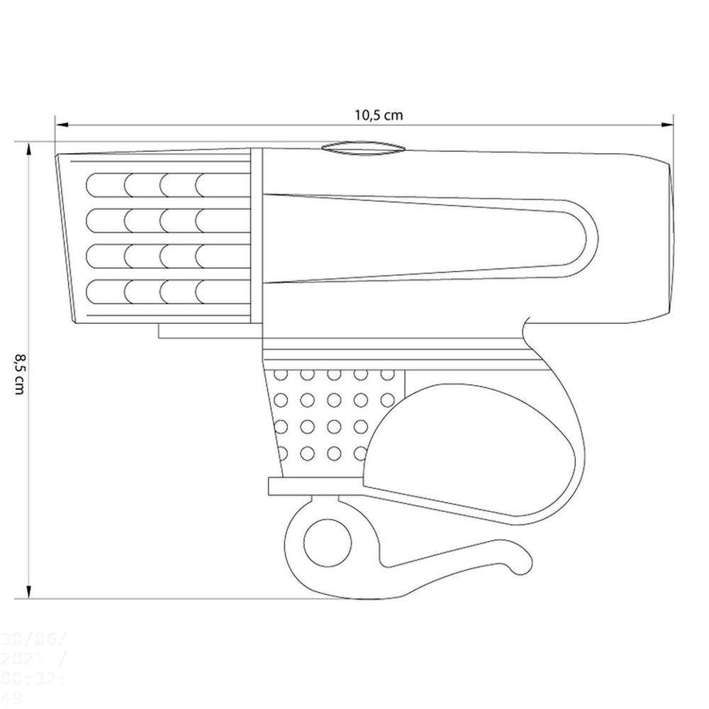Lanterna De Led Para Bicicleta Tramontina Recarregável Com Cabo Usb Para Carregamento Tramontina - 6