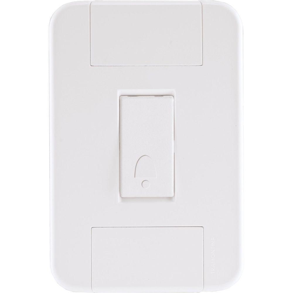 Conjunto 4x2 Com 1 Pulsador Campainha 10 A 250 V Tramontina Tablet Branco Tramontina - 1