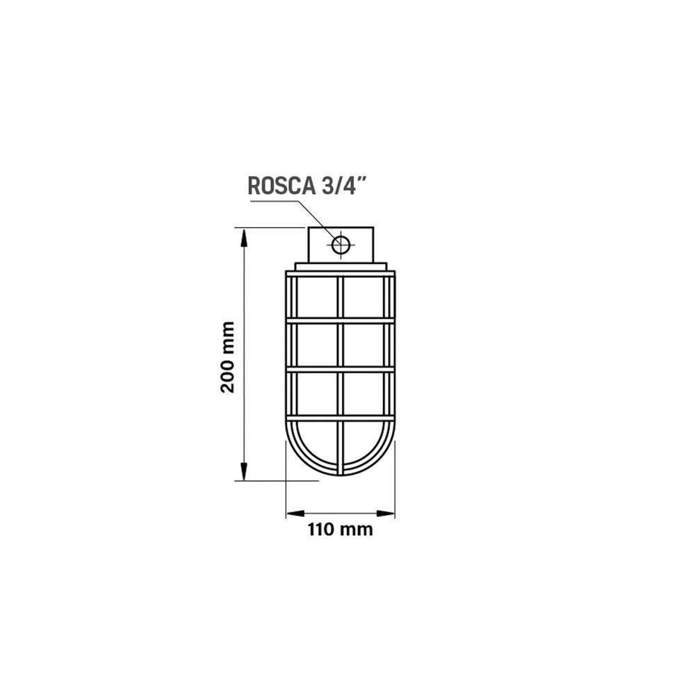 Luminária Blindado Plafonier 100 W Tramontina Em Alumínio Com Soquete E-27 Tramontina - 5