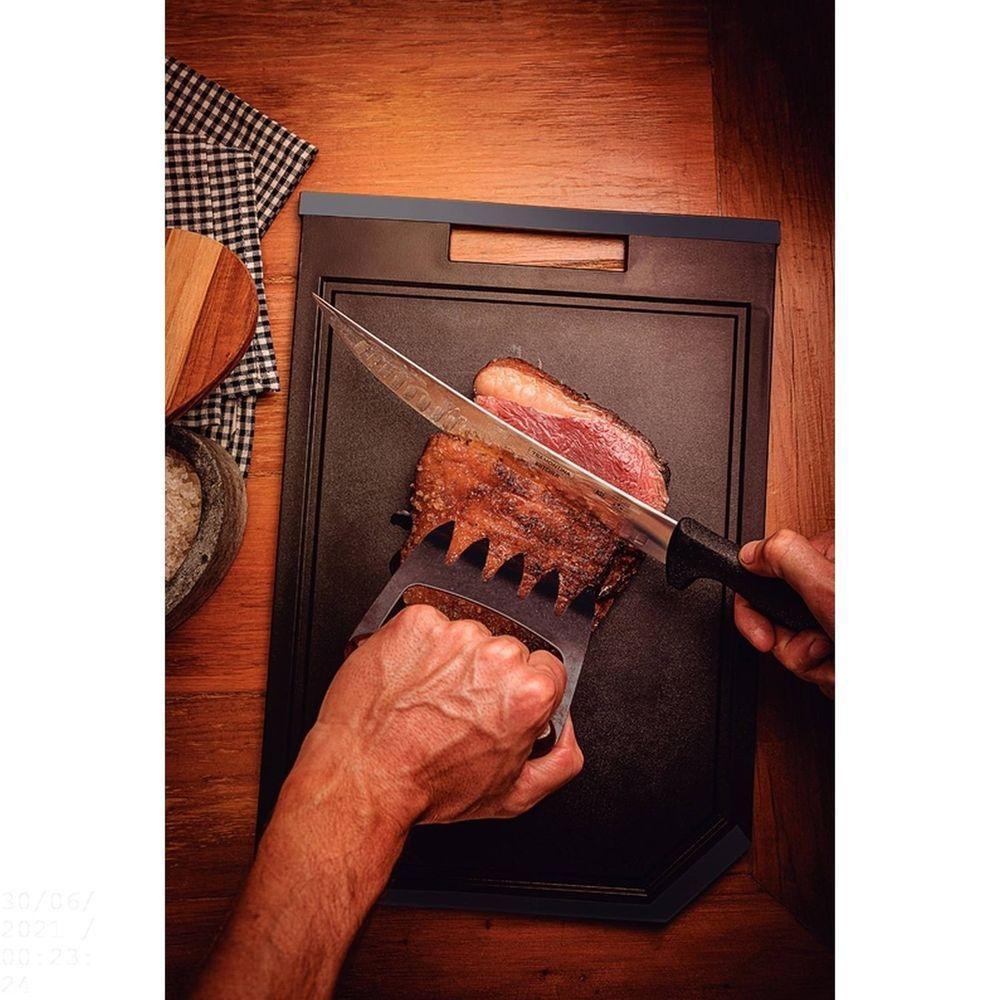 Tábua De Corte Tramontina Churrasco Black Em Polipropileno Preto Tramontina - 7