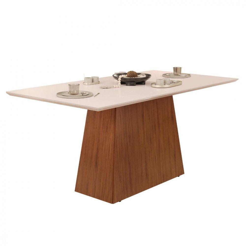 Conjunto De Mesa Dulce Dj 1,80x0,90 Com 6 Cadeiras Zoe Freijo-off White-cinza - 3