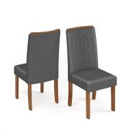 Conjunto De Mesa Dulce Dj 1,80x0,90 Com 6 Cadeiras Zoe Freijo-off White-cinza - 2