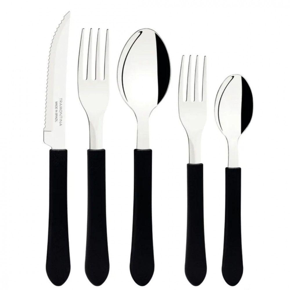 Faqueiro Tramontina Leme Com 20 Pecas Preto - 3