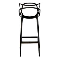 Kit 2 Banquetas Allegra Preta Polipropileno Cozinha Bistrô Bancada