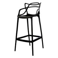 Kit 2 Banquetas Allegra Preta Polipropileno Cozinha Bistrô Bancada - 5