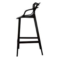 Kit 2 Banquetas Allegra Preta Polipropileno Cozinha Bistrô Bancada - 6