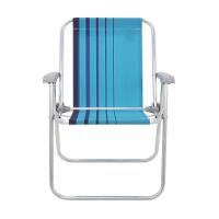 Cadeira De Praia Tramontina Samoa Alta Em Alumínio Com Assento Azul Tramontina - 7