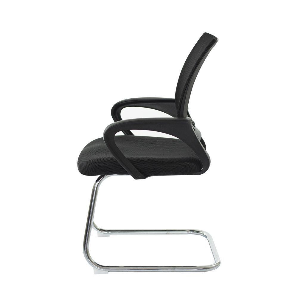 Kit Cadeiras De Escritório, 1 Cadeira Tela Mesh Com Base Giratória + 2 Cadeiras Tela Mesh Base Fixa - 7