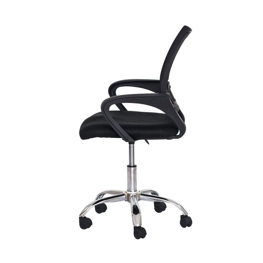 Kit Cadeiras De Escritório, 1 Cadeira Tela Mesh Com Base Giratória + 2 Cadeiras Tela Mesh Base Fixa - 8