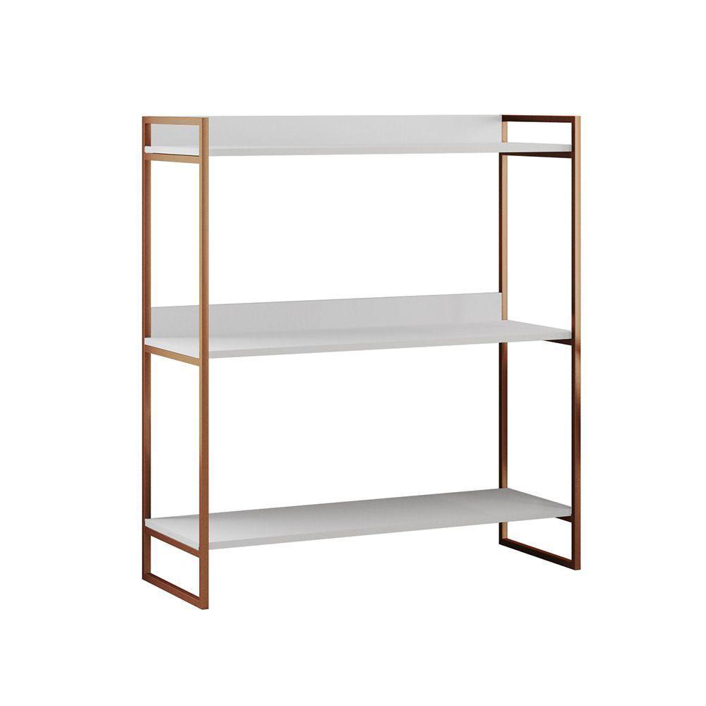 Prateleira Multiuso Industrial Córdoba 95cm Cobre E Branco - Cor: Branco - 2