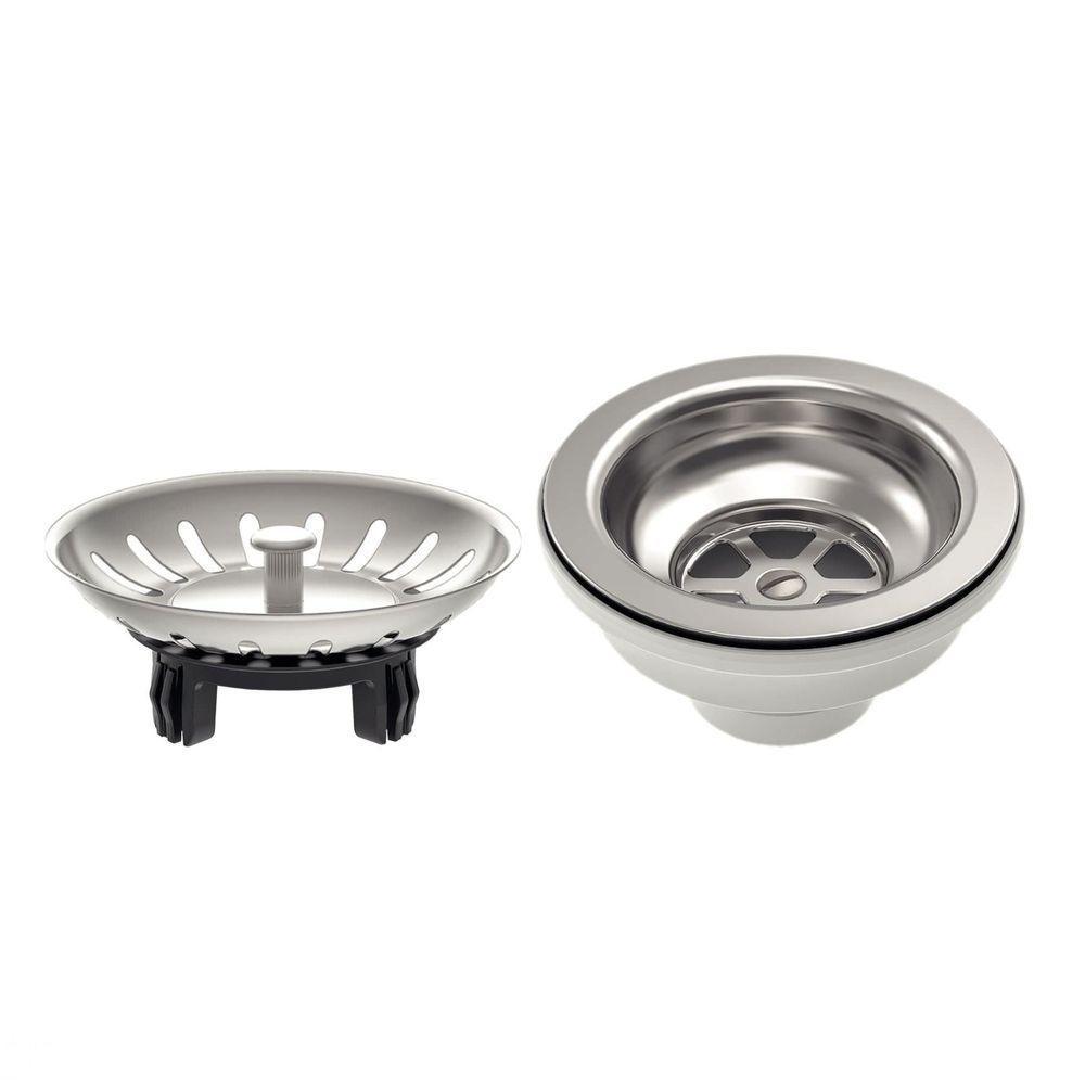 Válvula Econômica Para Pias E Cubas 4 1-2" Sem Escape Em Aço Inox E Polipropileno - 1