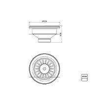 Válvula Econômica Para Pias E Cubas 4 1-2" Sem Escape Em Aço Inox E Polipropileno - 2