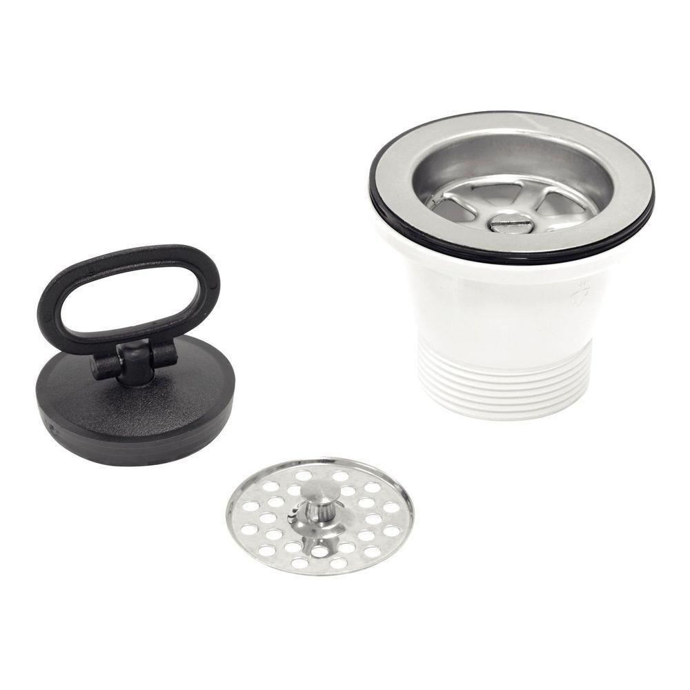 Válvula Para Pia E Cuba Tramontina Em Aço Inox E Polipropileno Econômica Sem Escape 3" Tramontina - 1