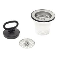 Válvula Para Pia E Cuba Tramontina Em Aço Inox E Polipropileno Econômica Sem Escape 3" Tramontina - 1