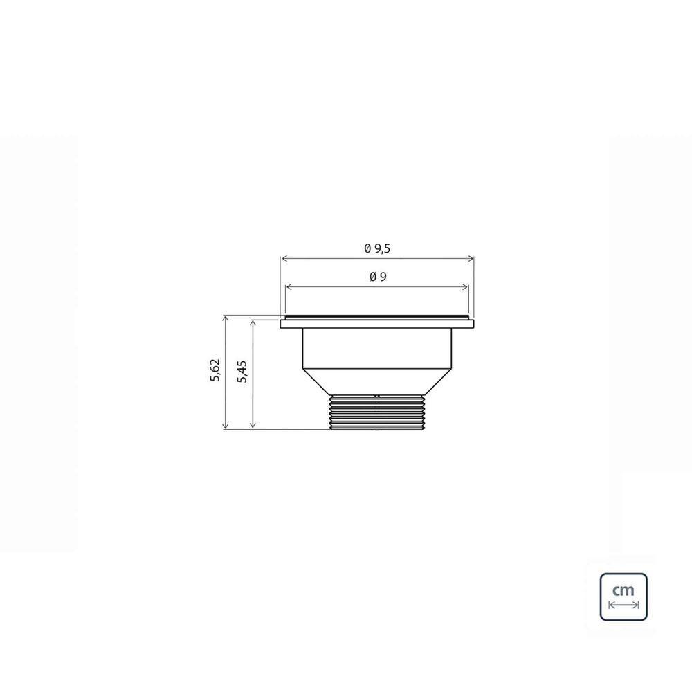 Válvula Econômica Para Pias Cubas E Tanques 3 1-2" Sem Escape Em Aço Inox E Polipropileno - 3