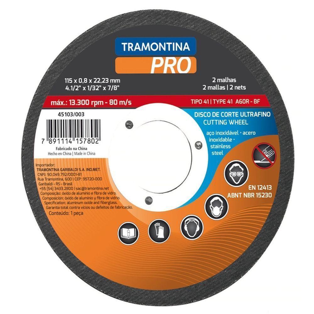 Disco De Corte Ultrafino Para Aço Inox 4.1-2" Tramontina Pro Tramontina - 1