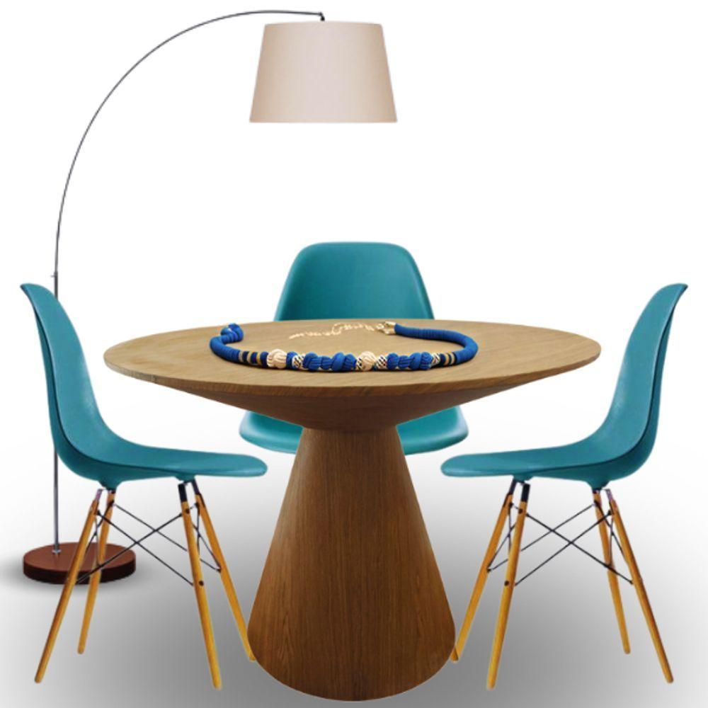 Mesa De Jantar Eclipse Cone Redonda 100cm Em Freijo - 3