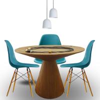 Mesa De Jantar Eclipse Cone Redonda 110cm Em Freijo - 3