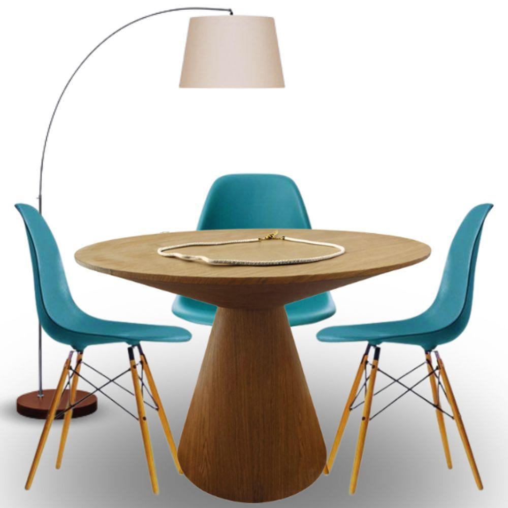 Mesa De Jantar Eclipse Cone Redonda 130cm Em Freijo - 3