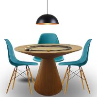 Mesa De Jantar Eclipse Cone Redonda 90cm Em Freijo - 4