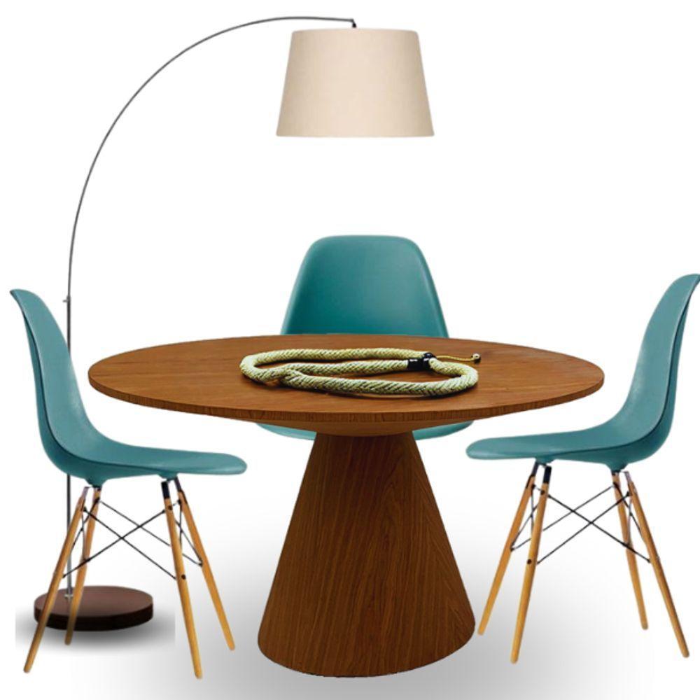 Mesa De Jantar Eclipse Cone Redonda 120cm Em Freijo - 3