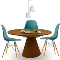 Mesa De Jantar Eclipse Cone Redonda 120cm Em Freijo - 5