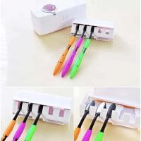 Dispenser Automático Porta Escova Pasta De Dente Suporte Banheiro - 2