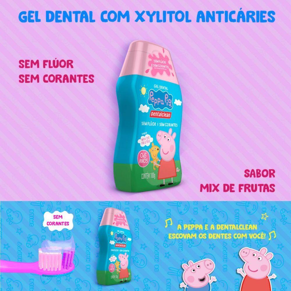 2x Gel Dental Infantil Peppa Pig - Com Fluor E Sem Fluor - 3