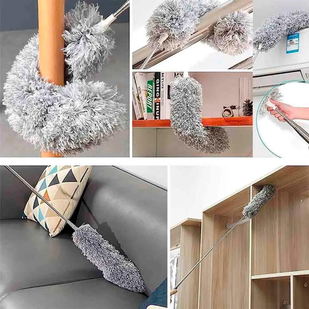 Espanador Telescópico Extensível Até 2.80 Metros Microfibra Teto Persianas Casa Escritório - 6