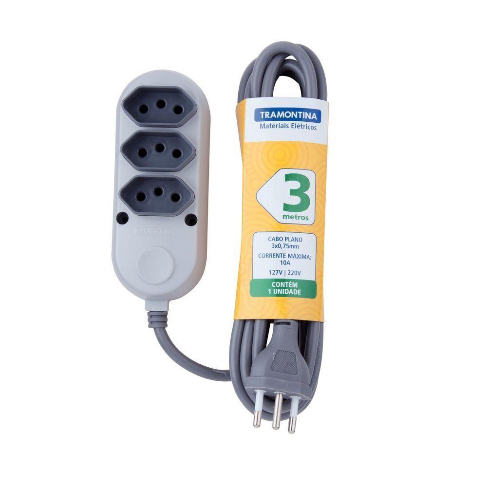 Extensão Múltipla 3 Tomadas 2p+t 10 A 250 V Tramontina 3 M Tramontina - 1