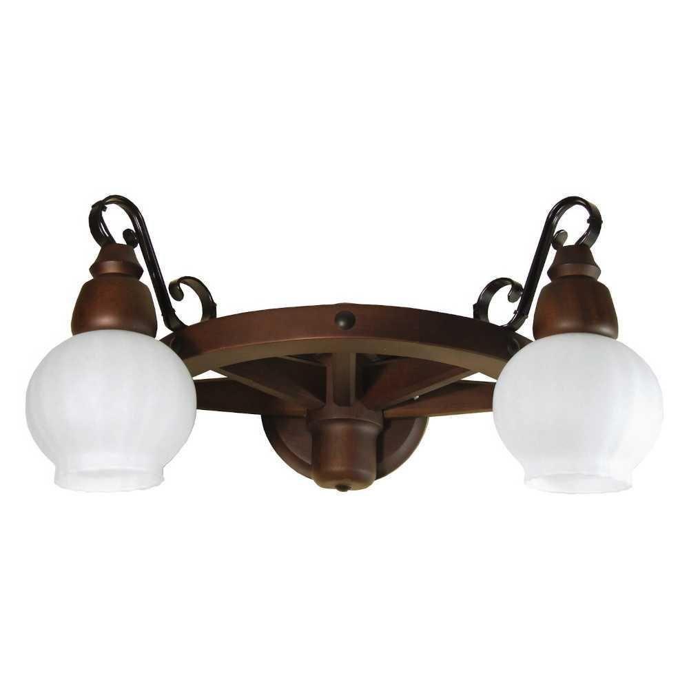 Arandela Roda De Carroça Envelhecido 2 Lâmpadas 602e - Luminárias Muller - 1