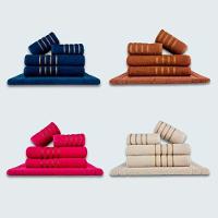 Jogo De Toalhas 20 Pçs Coleção Dubai 100% Algodão Az+mr+rs+bg - 1