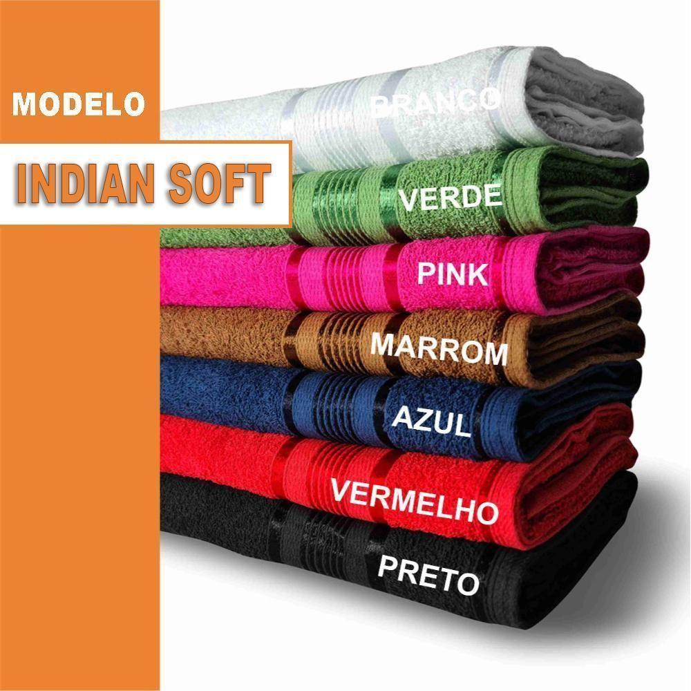 Jogo De Toalhas Indian Soft 2 Banhos 2 Rostos E 2 Pisos 380g/m² 100% Algodão - Branco Branco - 2