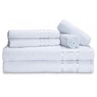 Jogo De Toalhas Indian Soft 2 Banhos 2 Rostos E 2 Pisos 380g/m² 100% Algodão - Branco Branco - 1