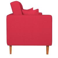 Sofá 03 Lugares Living Ponza Suede Cor Vermelho - 7