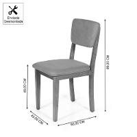 Mesa De Jantar Redonda Montreal Bran/nor Com 4 Cadeiras Estofadas Ella Branco/marrom Claro - 2